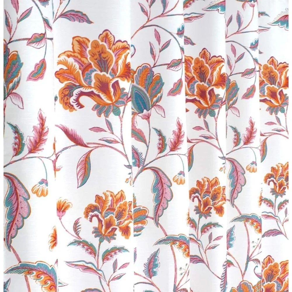 Floral Pattern Shower Curtain in Multicolor